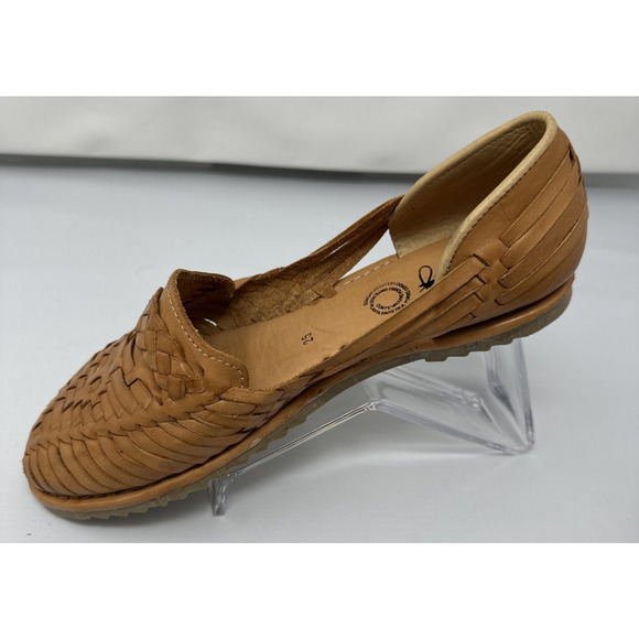 Leather Huarache Sandals Womens 8 Made In Mexico Men’s 7 Unisex - Picture 2 of 11